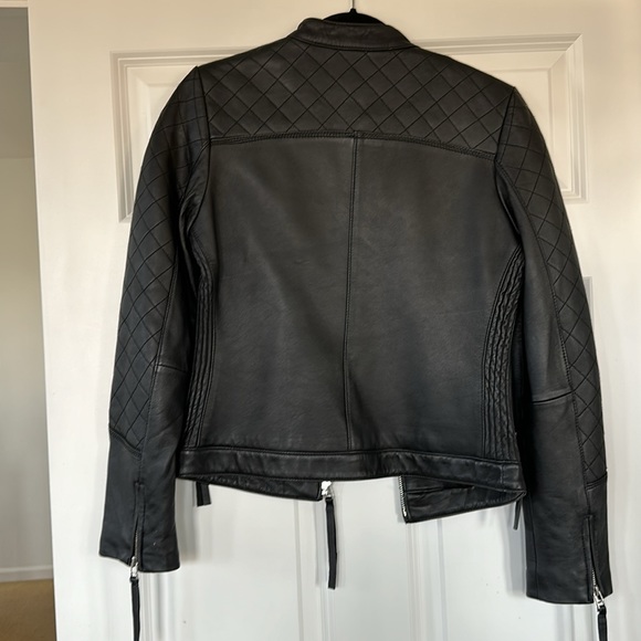 Leather moto jacket - Picture 4 of 7